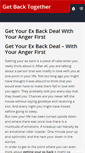 Mobile Screenshot of getbacktogethertips.com